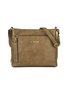 Casual Khaki Tassel Zip Square Shoulder Bag