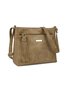Casual Khaki Tassel Zip Square Shoulder Bag