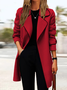 Lapel Collar Loose Woolen Casual Coat