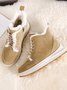 Casual Lace-Up Warm Furry Lined Cotton-Padded Boots