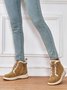 Casual Lace-Up Warm Furry Lined Cotton-Padded Boots