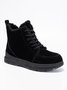 Casual Lace-Up Warm Furry Lined Cotton-Padded Boots