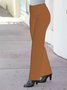 Plain Loose Casual Elastic Band Pants