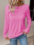 Plain Loose Casual Long Sleeve Shirt