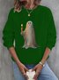 Women's Halloween Crew Neck Spooky Sweatshirt