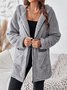 Casual Fluff/Granular Fleece Fabric Loose Teddy Jacket