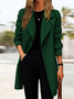 Lapel Collar Loose Woolen Casual Coat