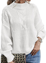 Casual Plain Wool/Knitting Sweater