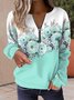 Floral Casual Sweatshirt