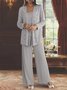 Elegant Wrap Loose Matching Outfit
