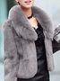 Loose Elegant Winter Faux Fur Coat
