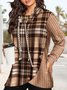 Loose Plaid Casual Sweatshirt