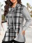 Loose Plaid Casual Sweatshirt