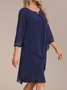 Plain Elegant Loose Hot Drilling Dress