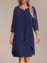 Plain Elegant Loose Hot Drilling Dress