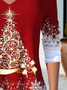 Casual Christmas V Neck Loose T-Shirt