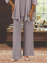 Elegant Plain Lace Matching Outfit