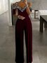 Women's Glitter Sequin Formal Jumpsuit 