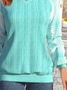 V Neck Geometric Casual Sweatshirt