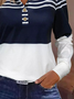 Buttoned Shawl Collar Loose Casual Shirt