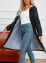 Hoodie Loose Plain Casual Trench Coat