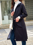 Hoodie Loose Plain Casual Trench Coat
