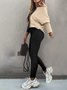 Casual Color Block Knitted Loose Two-Piece Set