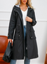 Hoodie Loose Plain Casual Trench Coat