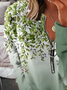 Casual Leaf Knitted Zipper Sweatshirt