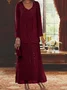 Women's Plain Party Going Out Two Piece Set Long Sleeve Elegant Spring/Fall Coat With Skirt Matching Set