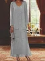 Women's Plain Party Going Out Two Piece Set Long Sleeve Elegant Spring/Fall Coat With Skirt Matching Set