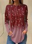 Casual Floral Crew Neck T-Shirt
