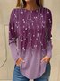 Casual Floral Crew Neck T-Shirt