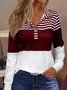 Buttoned Shawl Collar Loose Casual Shirt