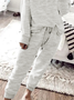 Casual Crew Neck Two-Piece Set