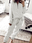 Casual Crew Neck Two-Piece Set