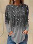 Casual Floral Crew Neck T-Shirt