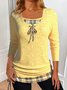 Regular Fit Casual Crew Neck Plaid Shirt