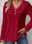 Buttoned Lace Casual Shirt