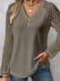 Buttoned Lace Casual Shirt