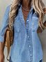 Women's Long Sleeve Shirt Spring/Fall Abstract Shirt Collar Holiday Going Out Casual Top