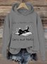 Fun Cat Print Women's Hooded Sweatshirt