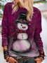 Women's Snowman Christmas Sweatshirt
