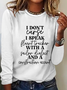 Women Text Letters Long Sleeve Blouse Spring/Fall Crew Neck Daily Casual Top
