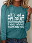 Women's Long Sleeve Blouse Spring/Fall Text Letters Crew Neck Daily Going Out Simple Top
