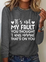 Women's Long Sleeve Blouse Spring/Fall Text Letters Crew Neck Daily Going Out Simple Top