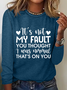 Women's Long Sleeve Blouse Spring/Fall Text Letters Crew Neck Daily Going Out Simple Top