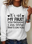 Women's Long Sleeve Blouse Spring/Fall Text Letters Crew Neck Daily Going Out Simple Top