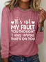 Women's Long Sleeve Blouse Spring/Fall Text Letters Crew Neck Daily Going Out Simple Top