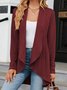 Women's Summer Outerwear Casual Plain Shawl Jacket